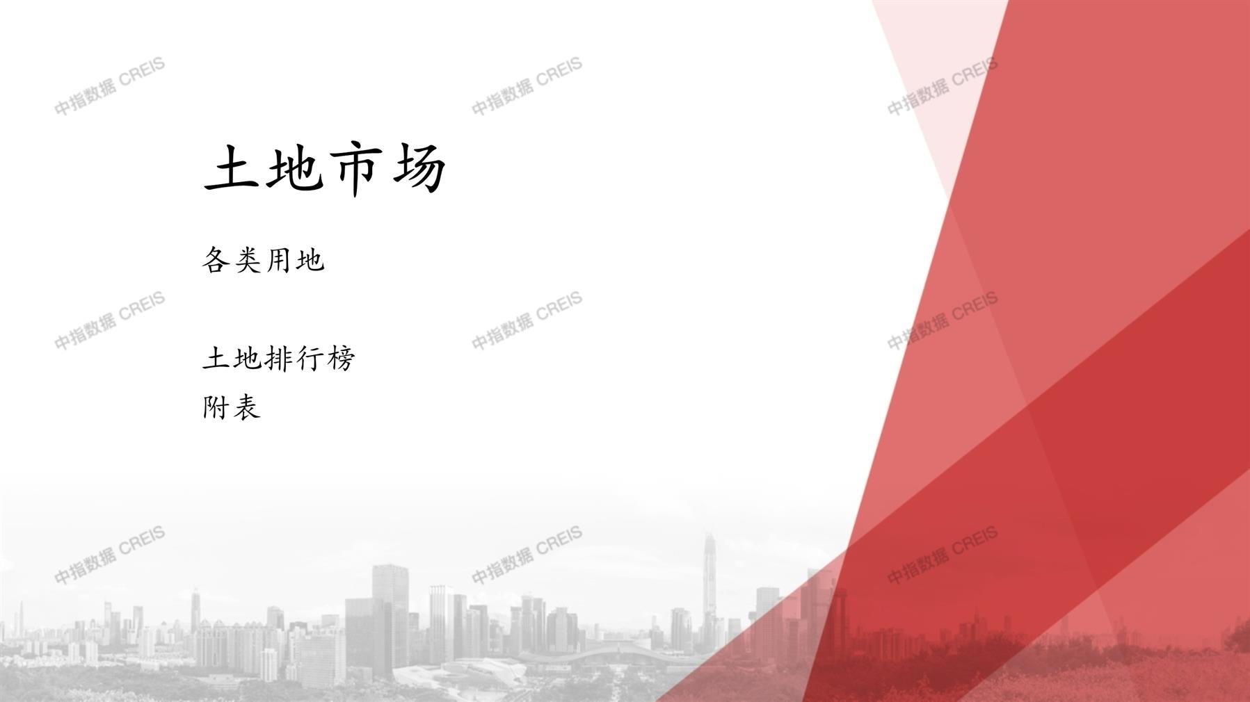 住宅用地、商办用地、土地市场、土地交易、土地成交、土地排行榜、土地供求、工业用地、楼面均价、出让金、规划建筑面积、容积率、出让面积、成交楼面价、溢价率、房企拿地、拿地排行榜、住宅用地成交排行、土地成交情况、一线城市、二线城市